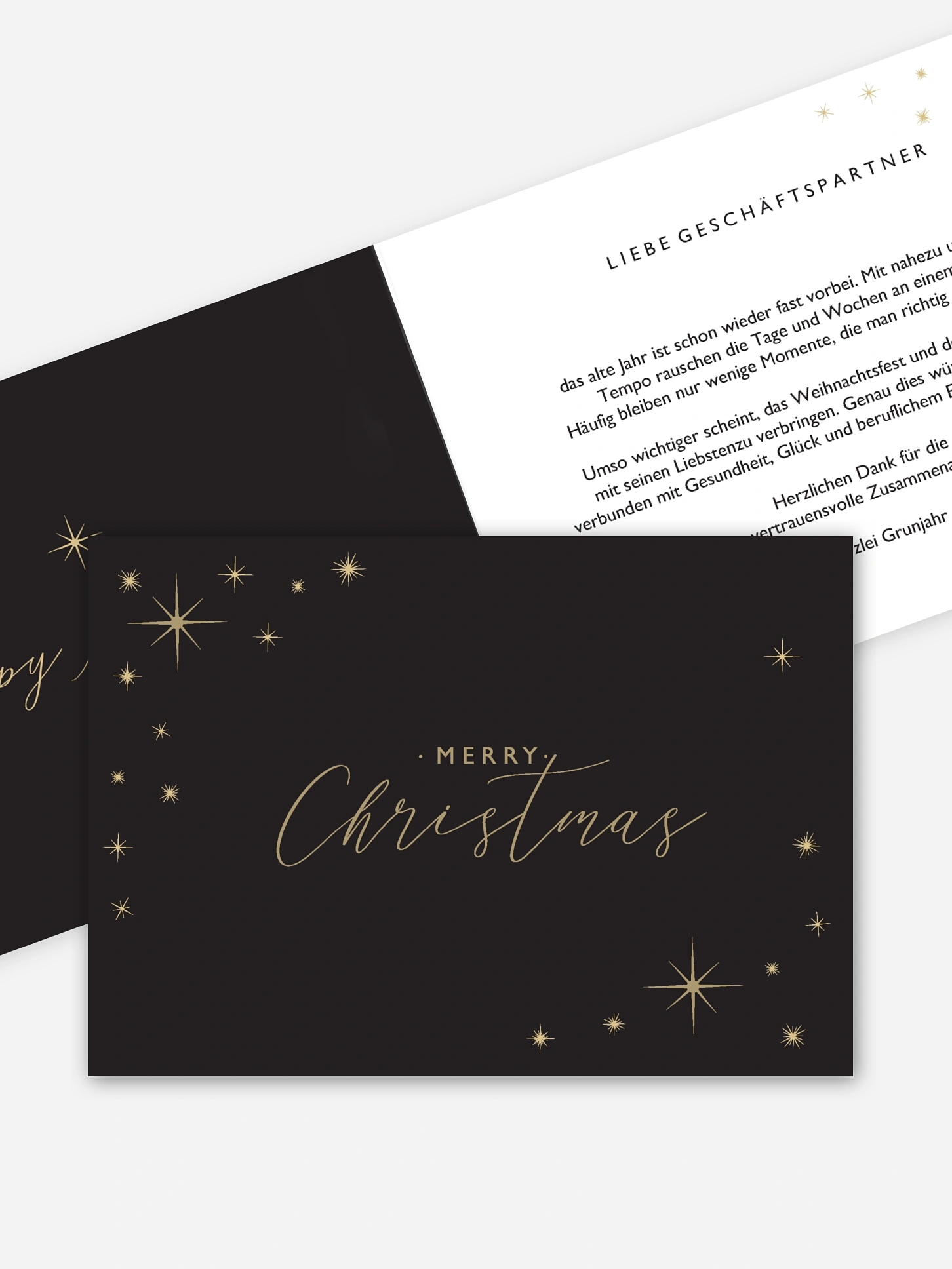 Geschäftliche Weihnachtskarte Sparkling Christmas