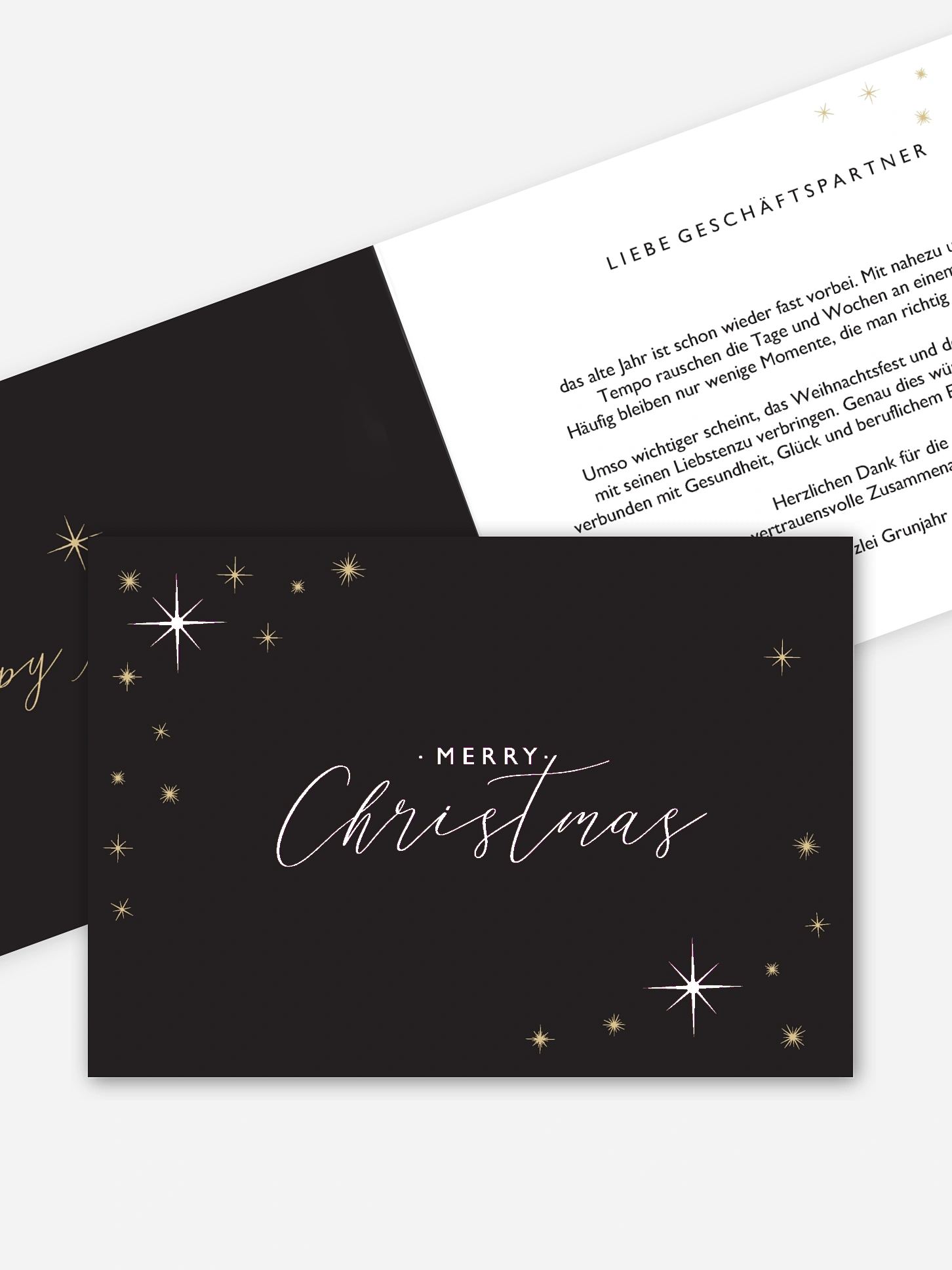 Geschäftliche Weihnachtskarte Sparkling Christmas