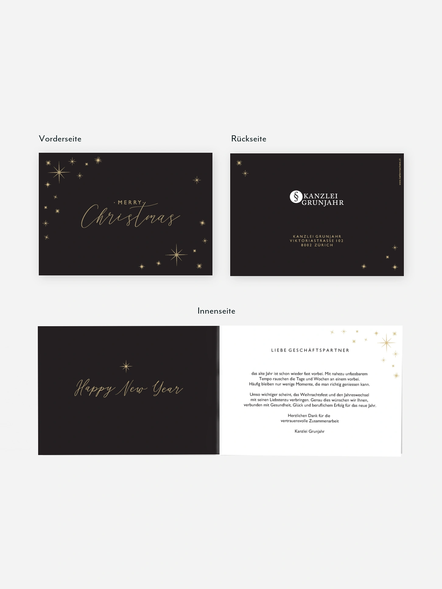 Geschäftliche Weihnachtskarte Sparkling Christmas