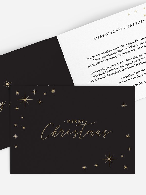 Geschäftliche Weihnachtskarte Sparkling Christmas