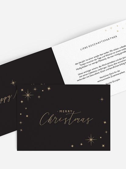 Geschäftliche Weihnachtskarte Sparkling Christmas