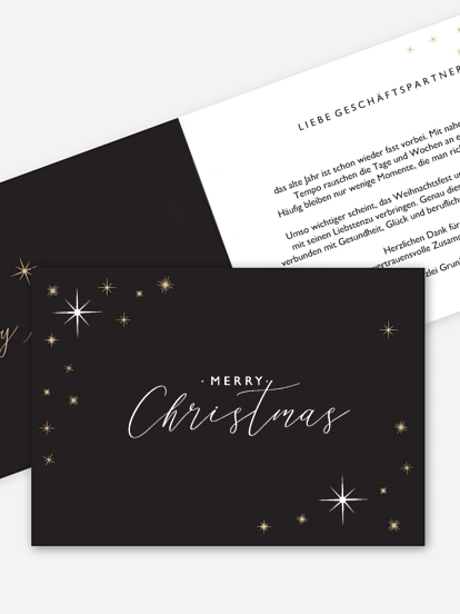 Geschäftliche Weihnachtskarte Sparkling Christmas
