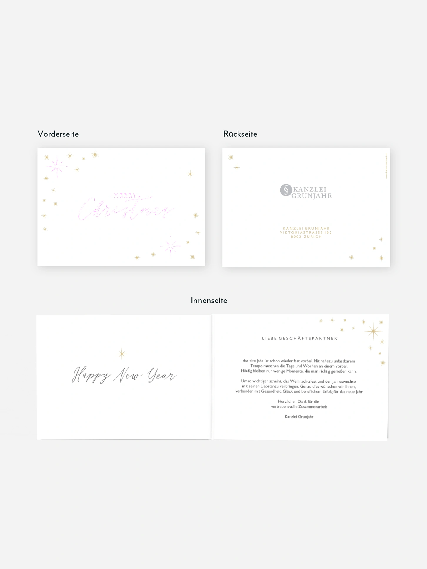 Premium-Weihnachtskarte Sparkling Christmas
