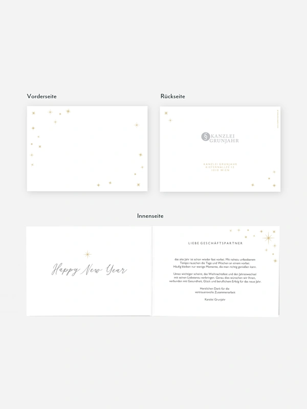 Premium-Weihnachtskarte Sparkling Christmas