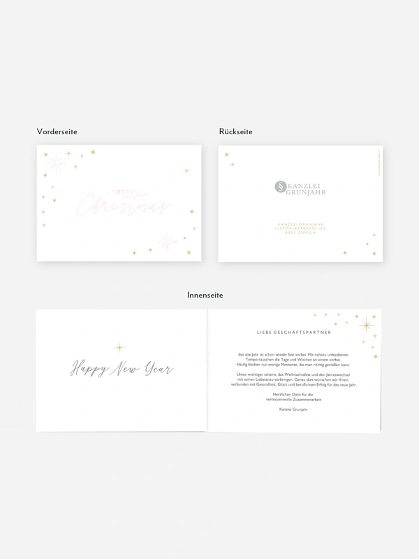 Premium-Weihnachtskarte Sparkling Christmas