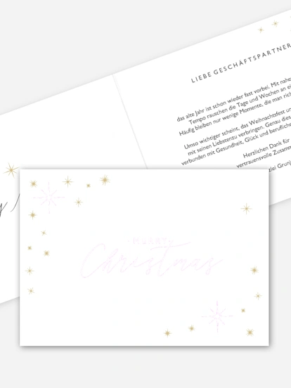 Premium-Weihnachtskarte Sparkling Christmas