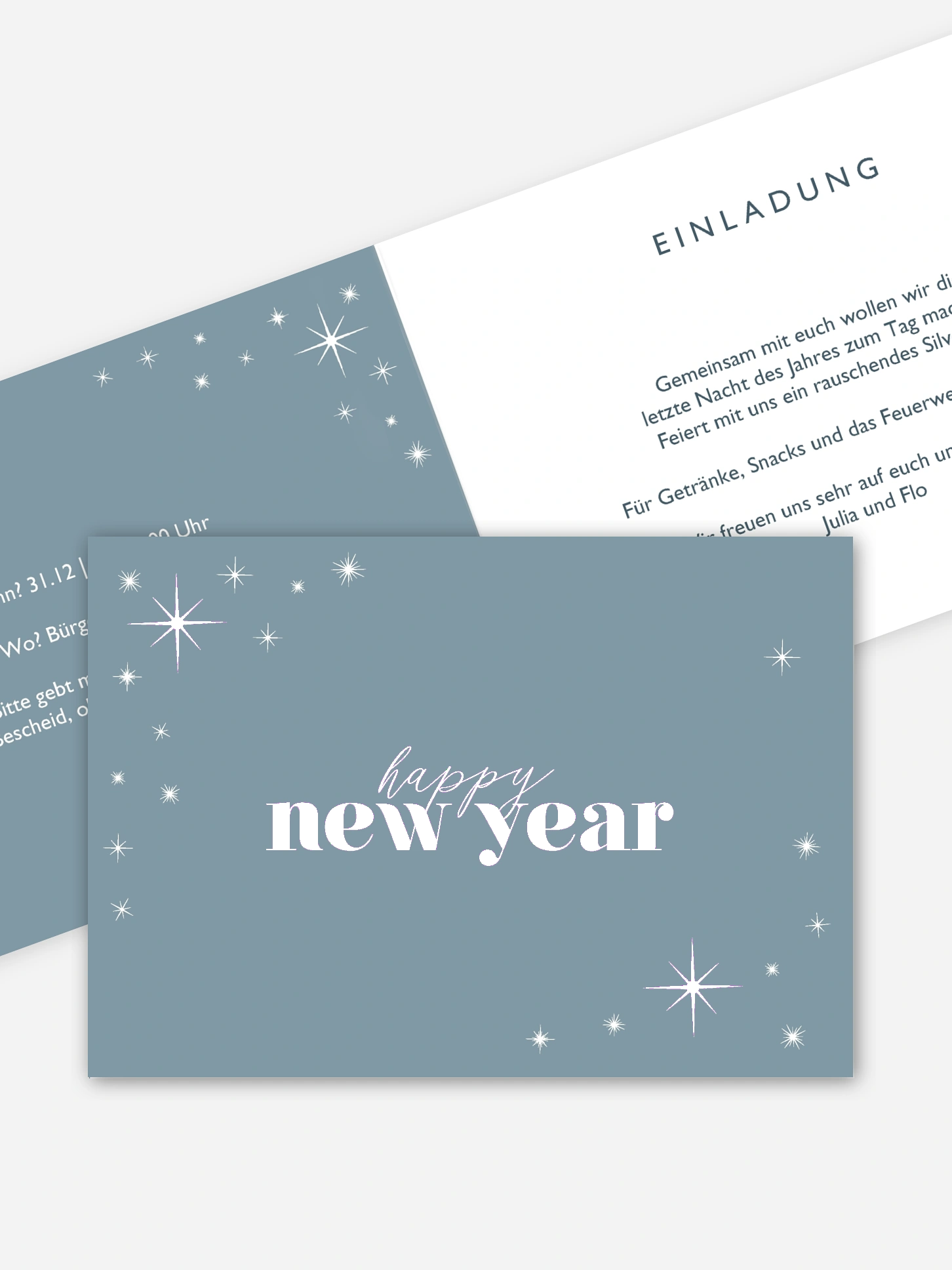 Partyeinladung New Year's Wishes