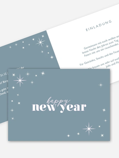 Partyeinladung New Year's Wishes