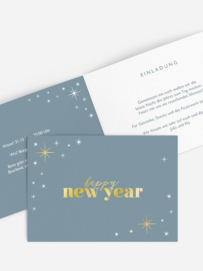 Partyeinladung New Year's Wishes