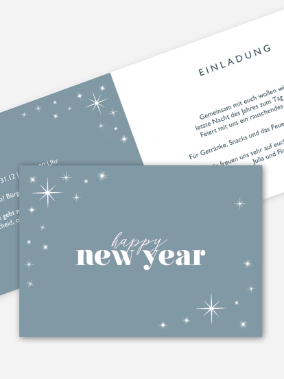 Partyeinladung New Year's Wishes