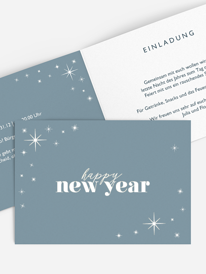 Partyeinladung New Year's Wishes
