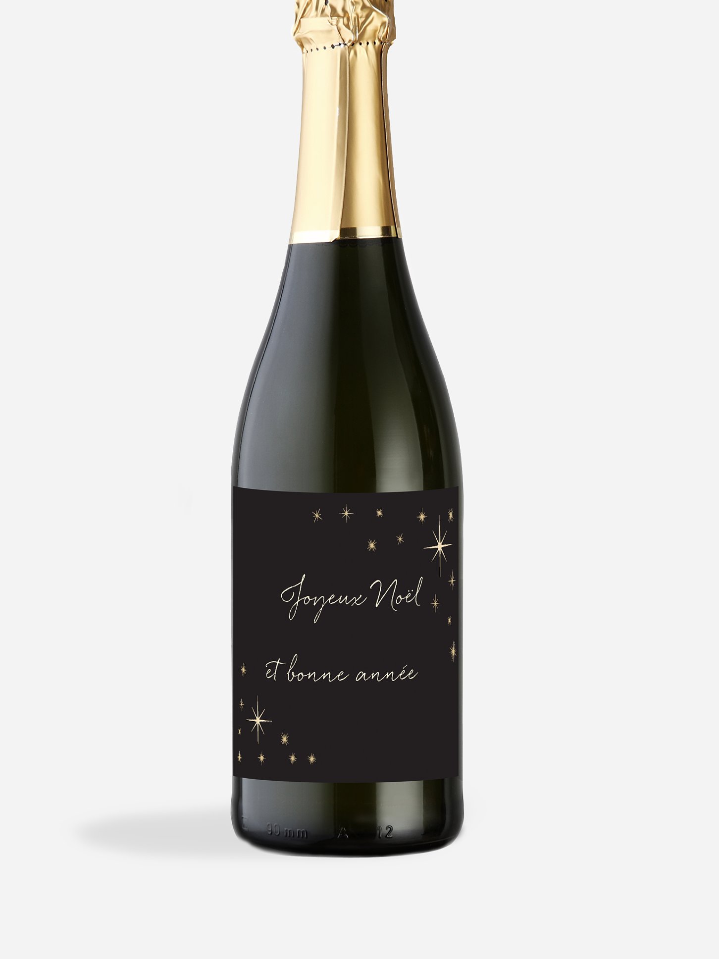Étiquette pour bouteille New Year's Wishes