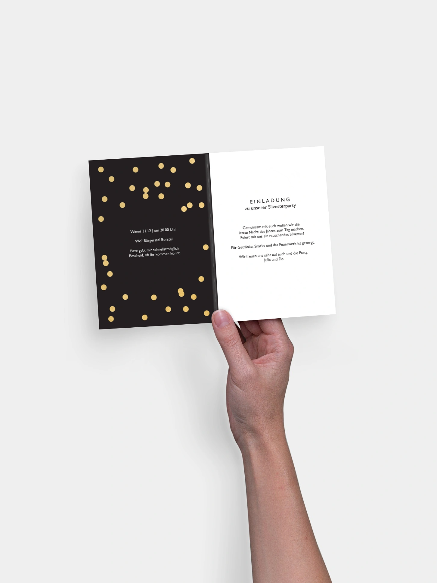 Partyeinladung Golden Sparkles