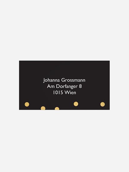 Empfängeraufkleber Party Golden Sparkles