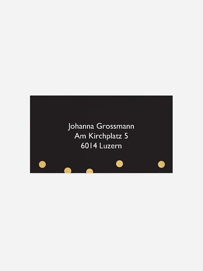 Empfängeraufkleber Party Golden Sparkles