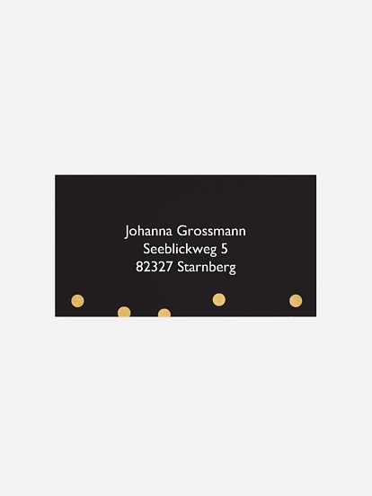 Empfängeraufkleber Party Golden Sparkles