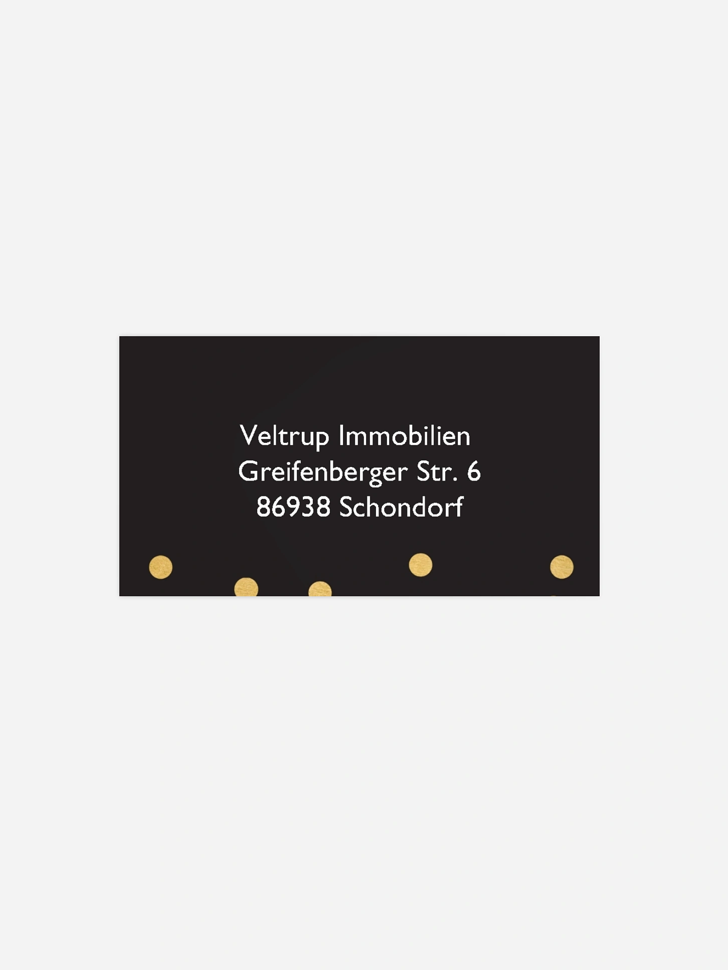 Empfängeraufkleber geschäftl. Weihnachten Golden Sparkles