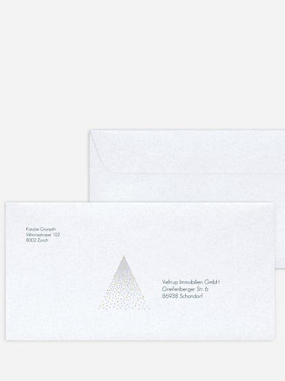 Bedruckte Umschläge geschäftl. Weihnachten Winter Wonderland