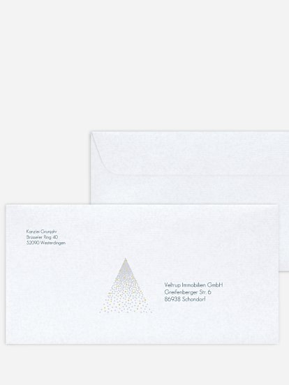 Bedruckte Umschläge geschäftl. Weihnachten Winter Wonderland