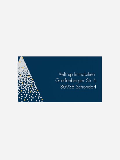 Empfängeraufkleber geschäftl. Weihnachten Winter Wonderland