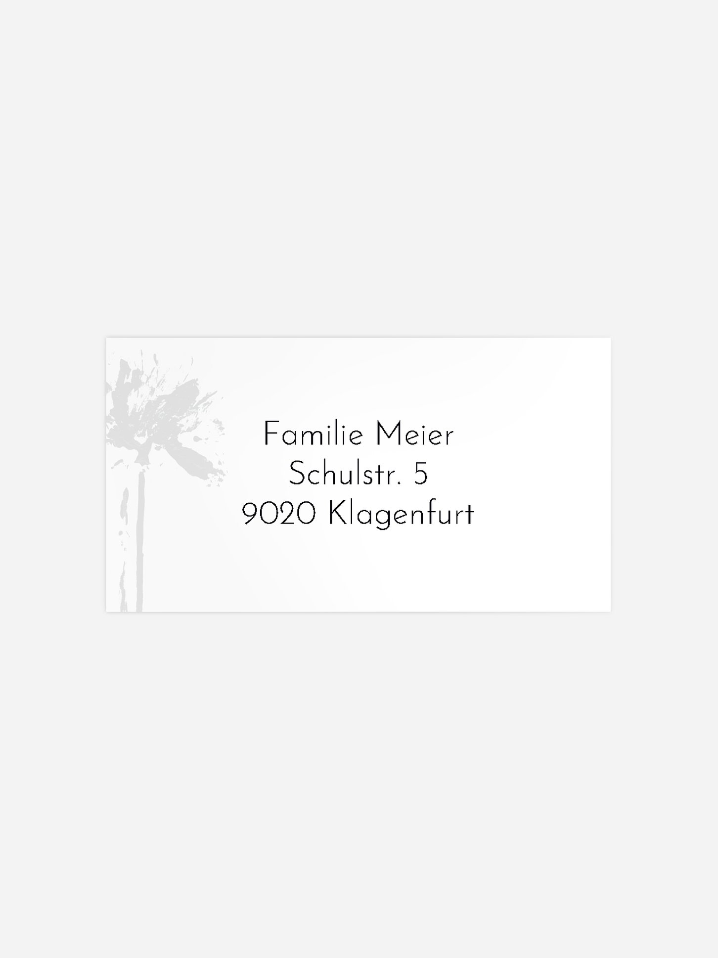 Empfängeraufkleber Trauer Ewige Liebe