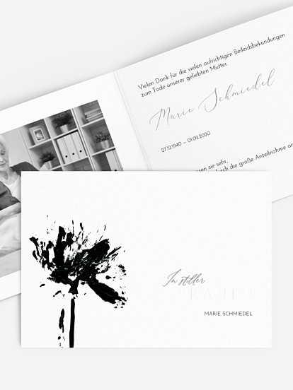 Trauerdanksagung Ewige Liebe