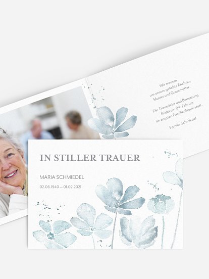 Trauerkarte Mit stillem Gruß