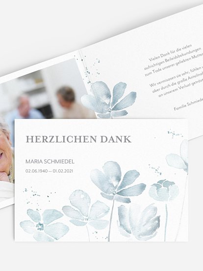 Trauerdanksagung Mit stillem Gruß