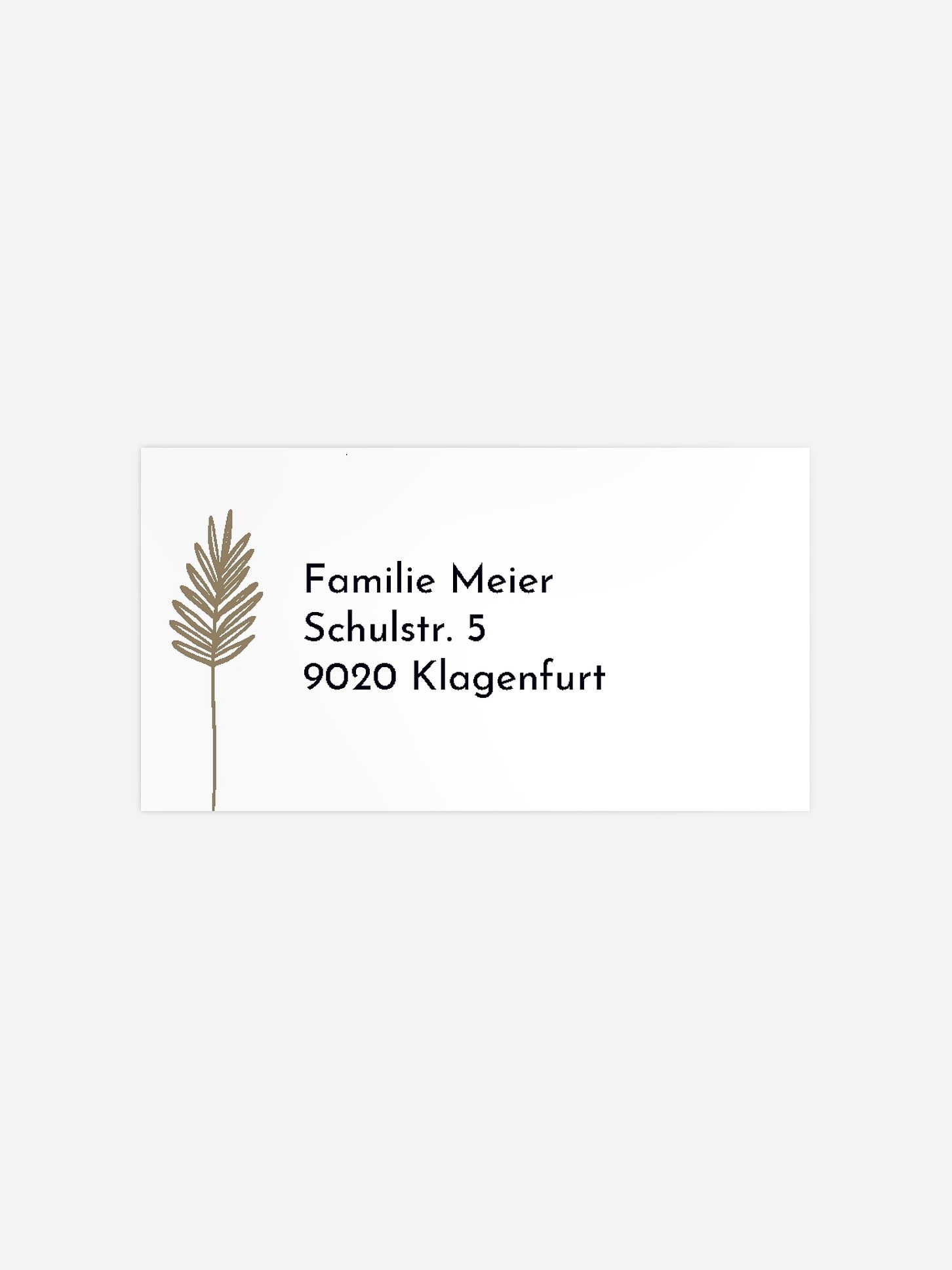 Empfängeraufkleber Trauer Die Erinnerung bleibt