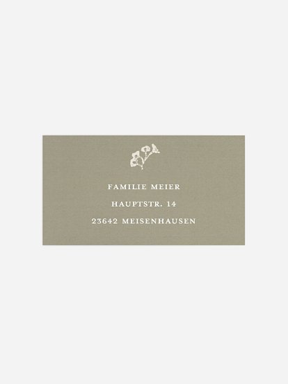 Empfängeraufkleber Trauer Leiser Abschied