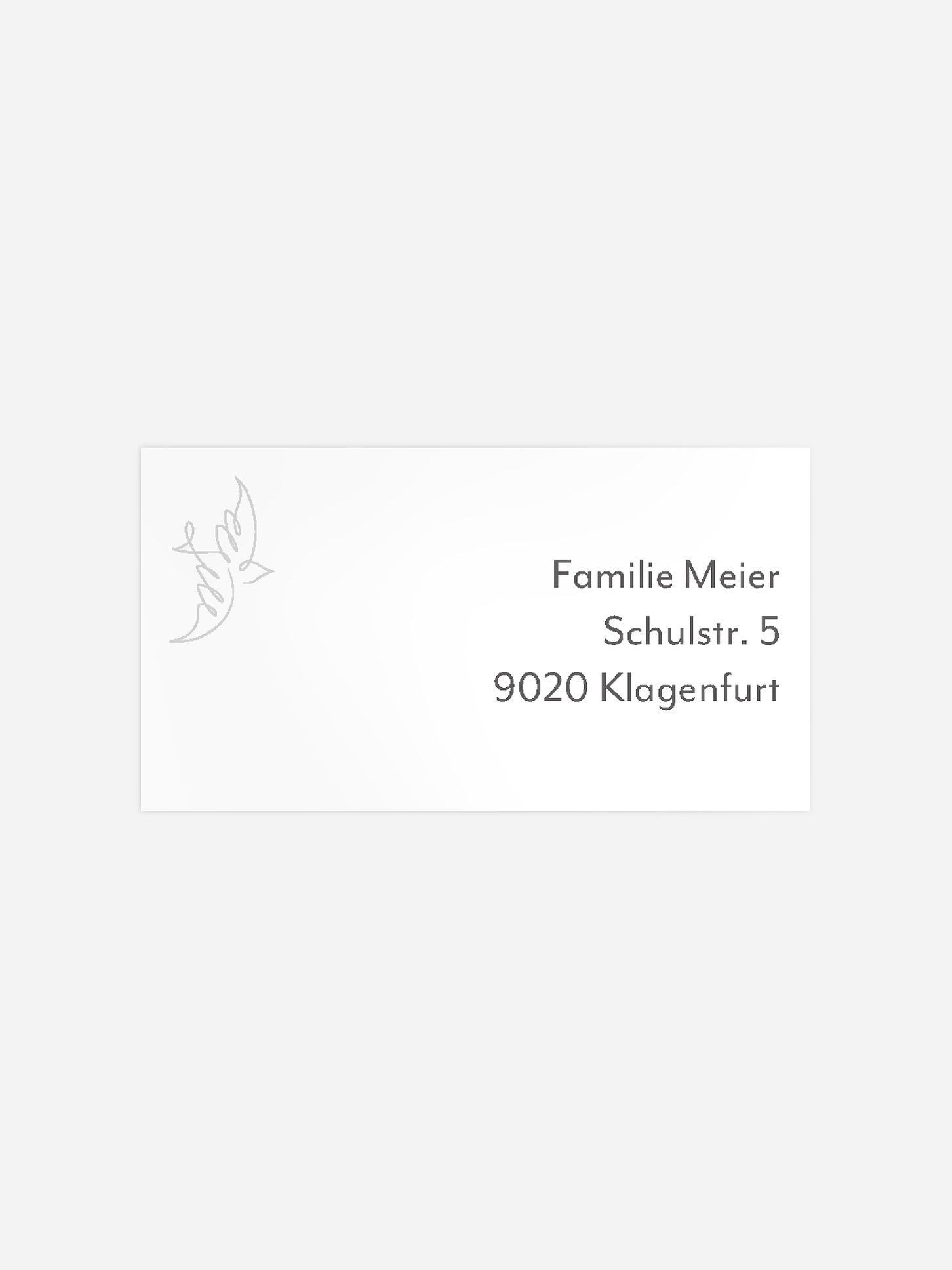 Empfängeraufkleber Trauer Frieden