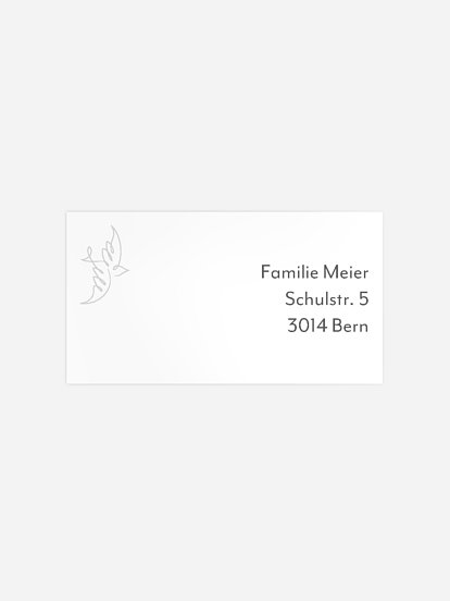 Empfängeraufkleber Trauer Frieden