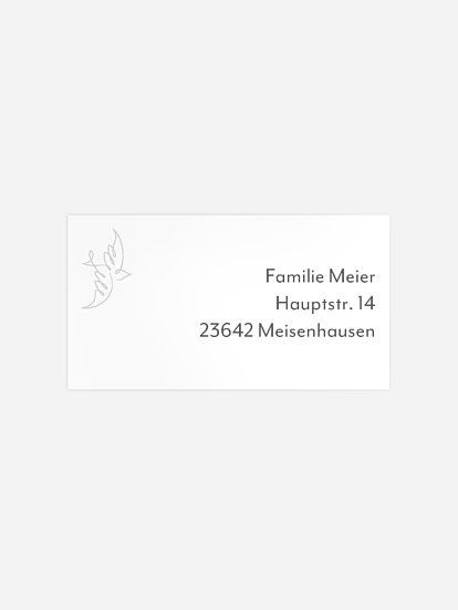 Empfängeraufkleber Trauer Frieden