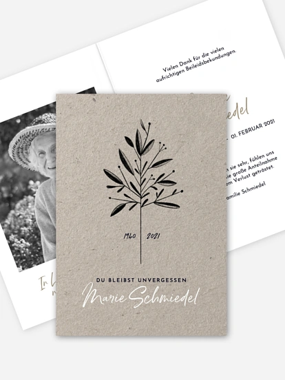 Trauerdanksagung Weidenzweig