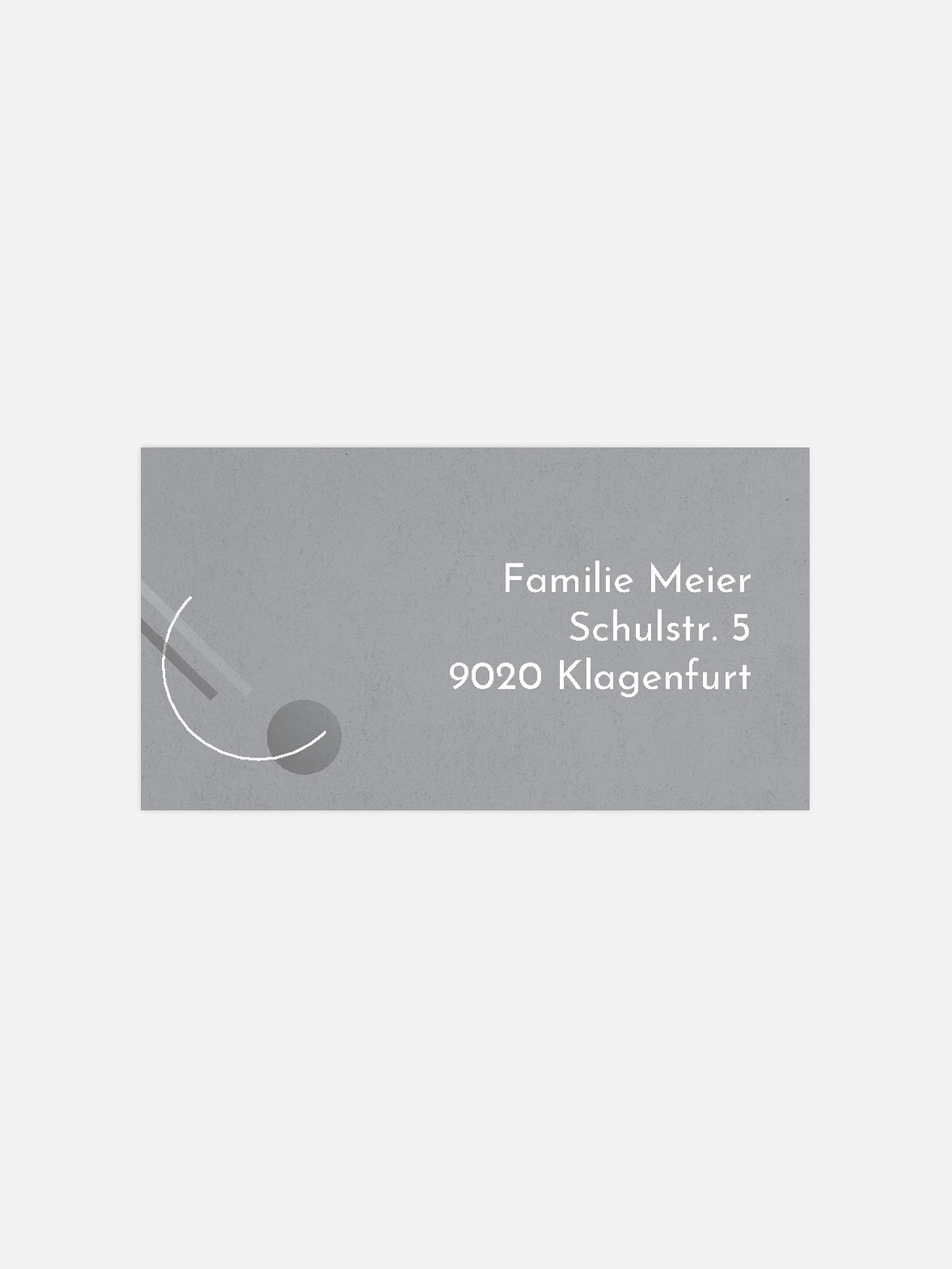 Empfängeraufkleber Trauer Gloria