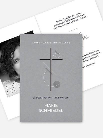 Trauerdanksagung Gloria