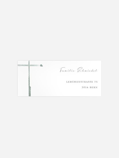 Absenderaufkleber Trauer Aquarell Kreuz