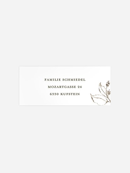 Absenderaufkleber Trauer Finde Frieden