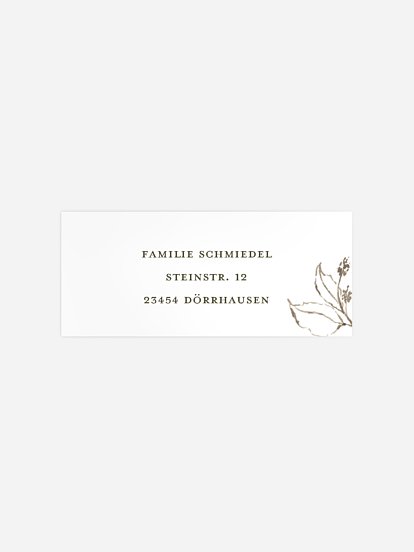 Absenderaufkleber Trauer Finde Frieden