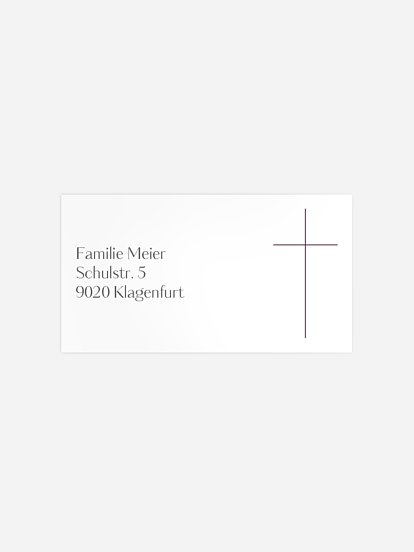 Empfängeraufkleber Trauer Ewiger Tag