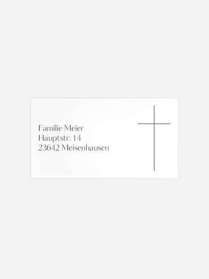 Empfängeraufkleber Trauer Ewiger Tag