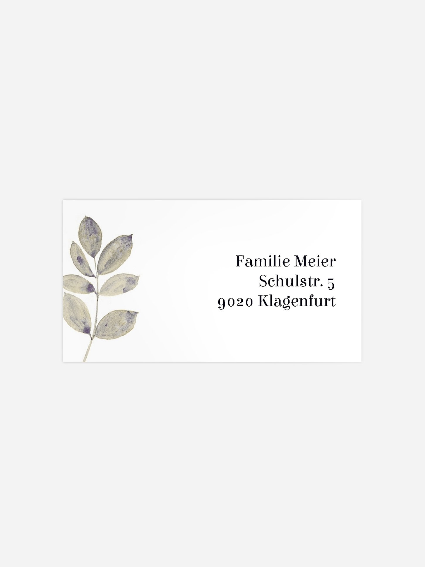 Empfängeraufkleber Trauer Güte