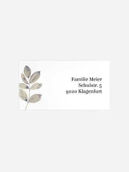 Empfängeraufkleber Trauer Güte