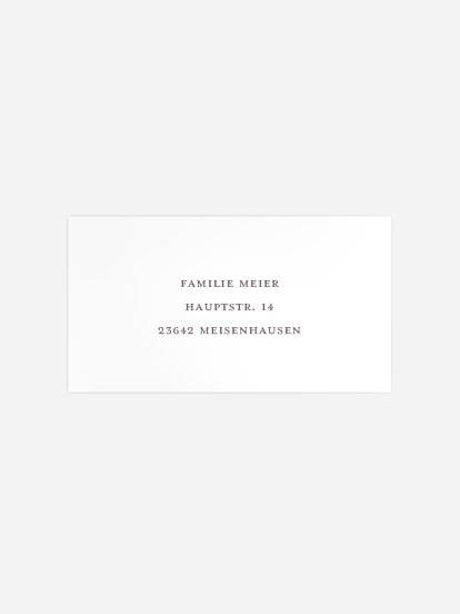 Empfängeraufkleber Trauer Simples Kreuz