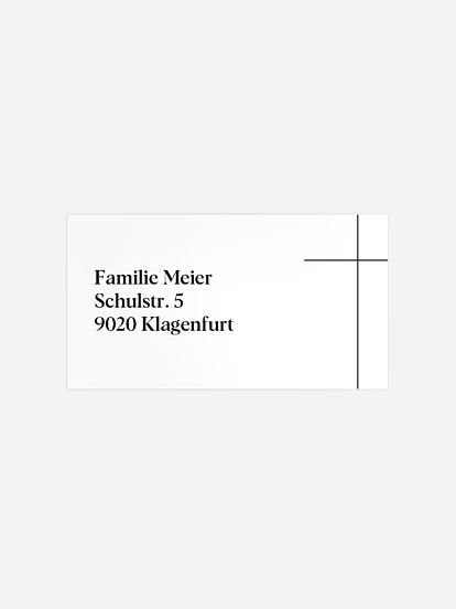 Empfängeraufkleber Trauer Ewiger Segen