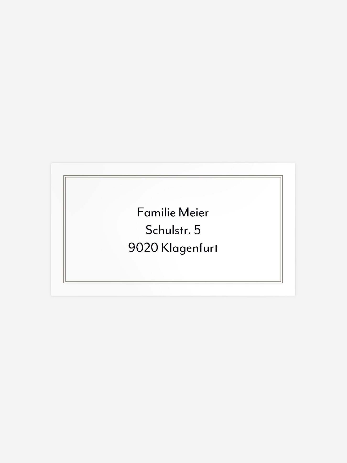 Empfängeraufkleber Trauer Schweigen