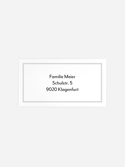 Empfängeraufkleber Trauer Schweigen