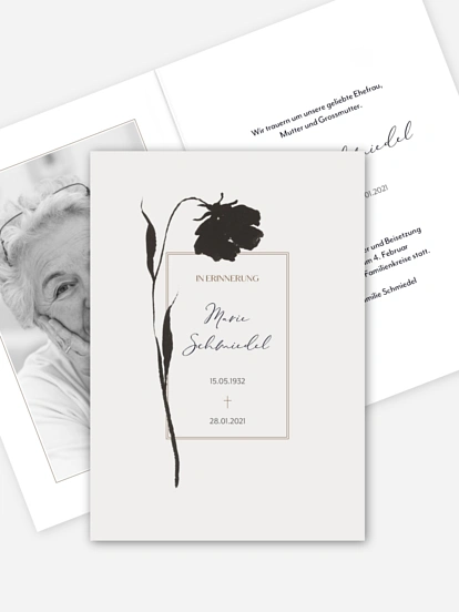 Trauerkarte Schweigen
