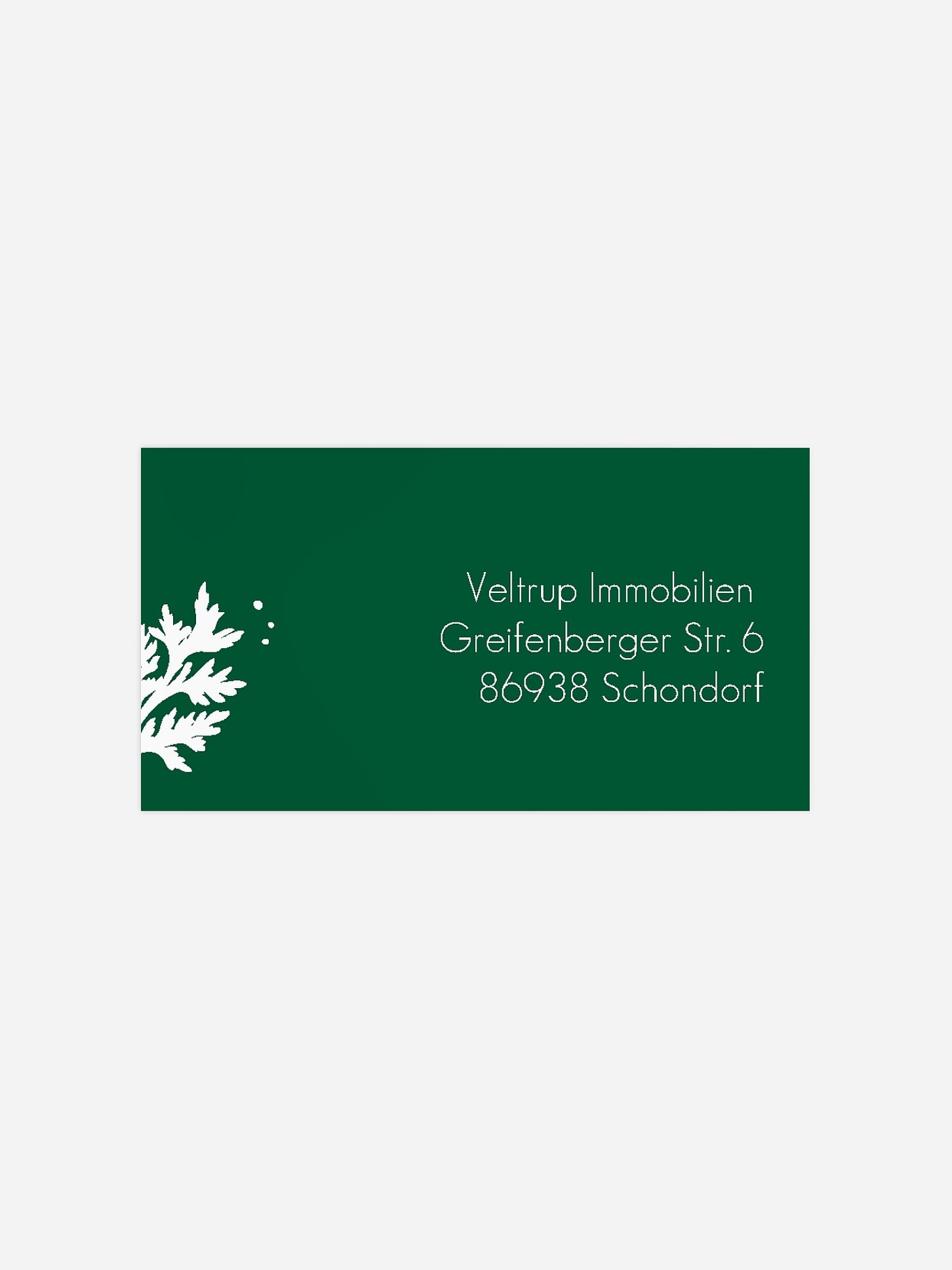 Empfängeraufkleber geschäftl. Weihnachten Decent Greetings