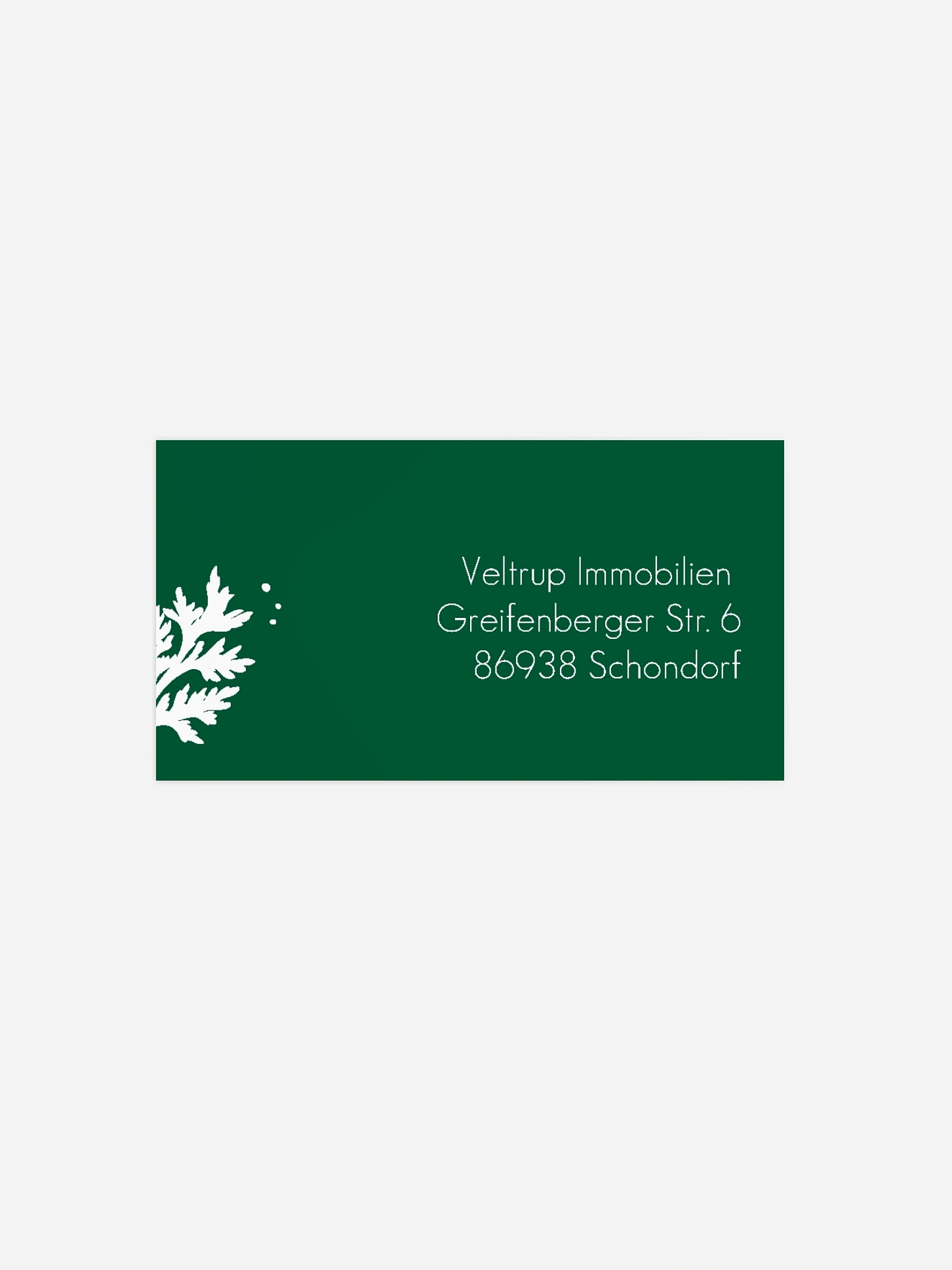 Empfängeraufkleber geschäftl. Weihnachten Decent Greetings